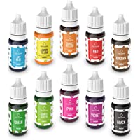 Colorante Alimentario Liquido Set 10×10ml- Abree Food Coloring Alta Concentración Colorante Reposteria para Colorear…